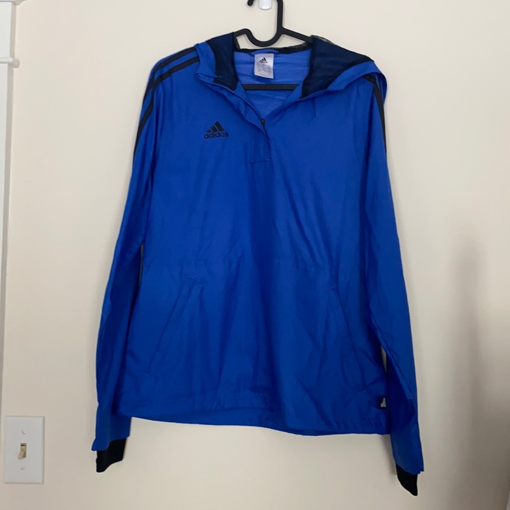 Adidas Blue Windbreaker
